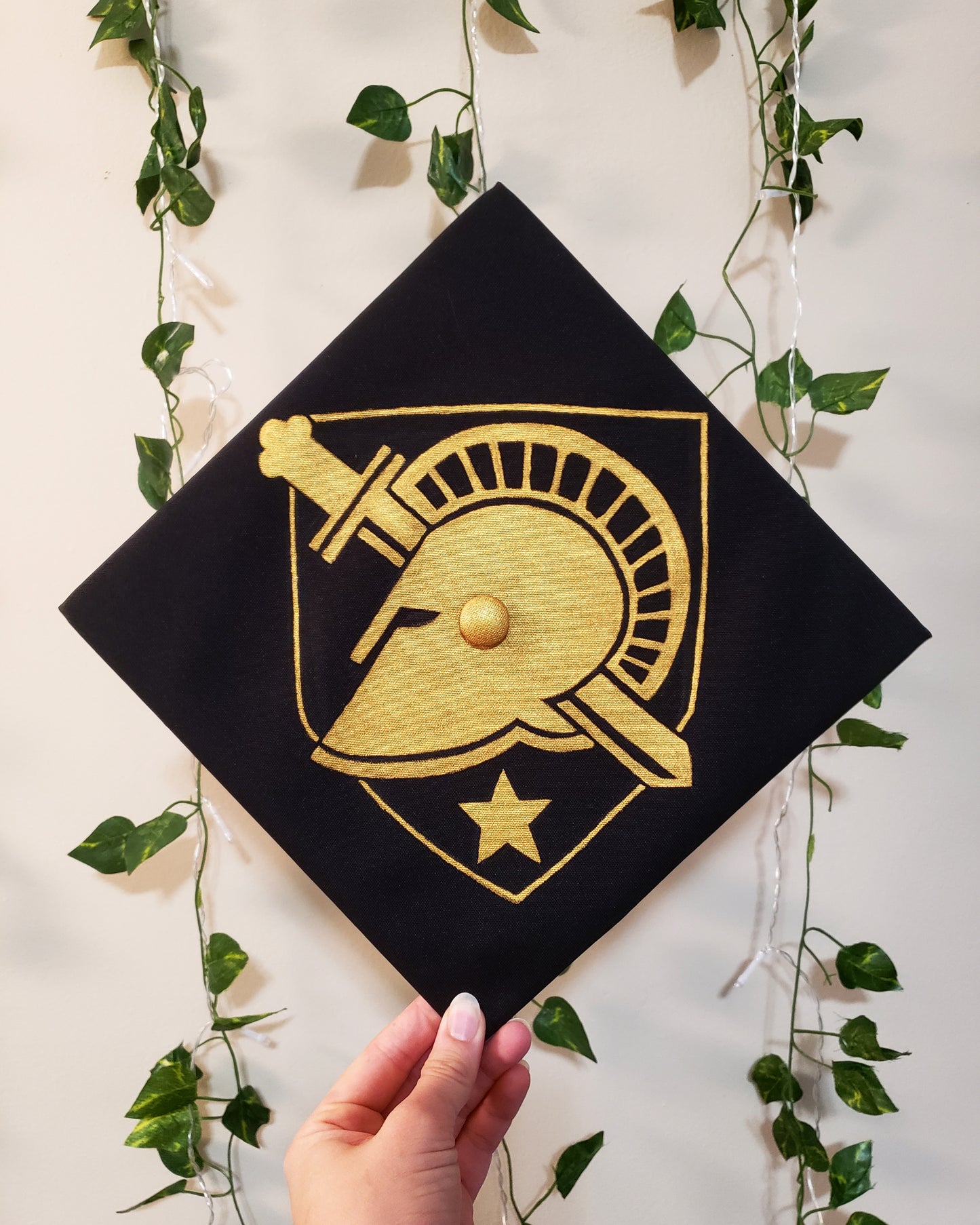 Custom Hand-Painted Graduation Cap or Topper (Simple Design)