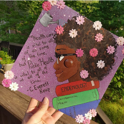 Custom Hand-Painted Graduation Cap (Complex Design)