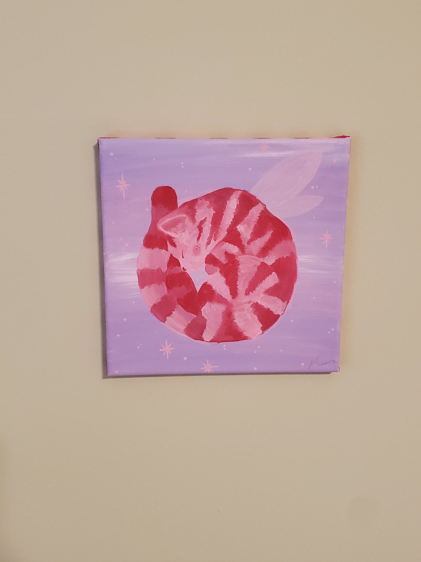 Pink Fairy Kitten Painting