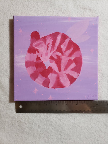 Pink Fairy Kitten Painting