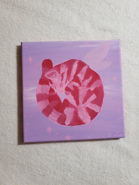 Pink Fairy Kitten Painting